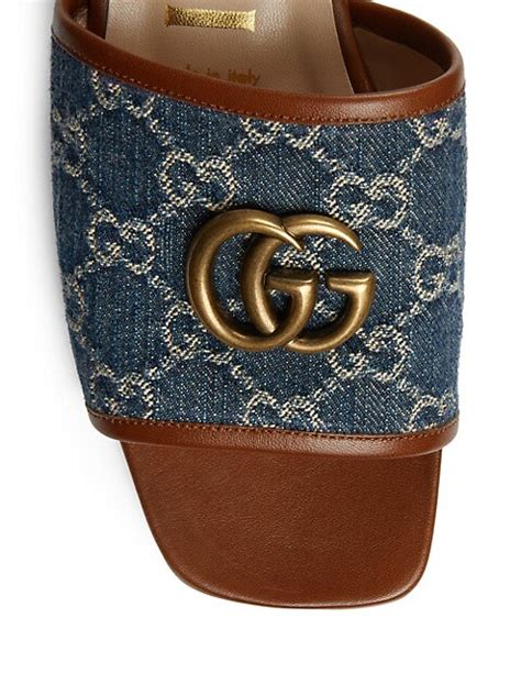 gucci sandals mini double g|gucci jolie denim flats sandals.